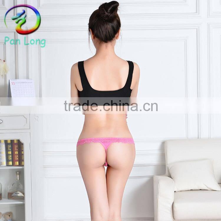 2015 sexy thong Women lace v-string tanga for young girls