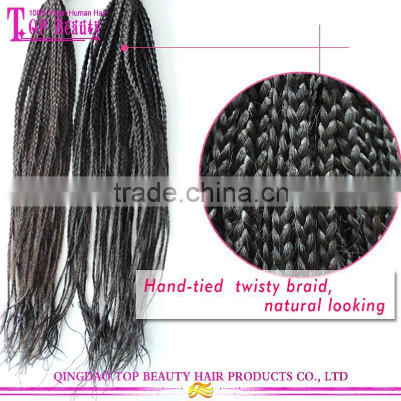 Hot selling human hair 6A virgin peruvian twist braiding hair