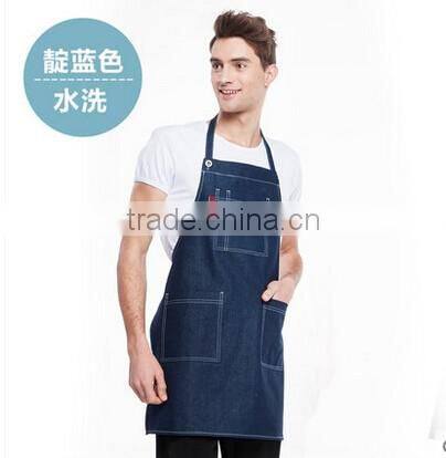 Customized bib denim paintable apron
