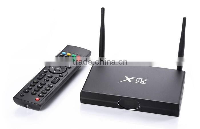 X95 Android 5.1.1 TV Box Amlogic S905 Quad Core 2.4GHz WiFi Bluetooth HD 2.0 Media Player Real-time Display TV Online Player