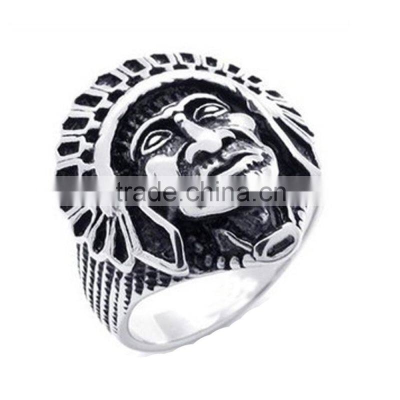 Jingli Jewelry China factory best seller stainless steel crystal women skull rings (HS-109)