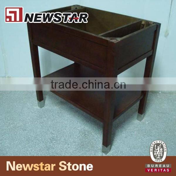 Hotel motel vanity with solid wood