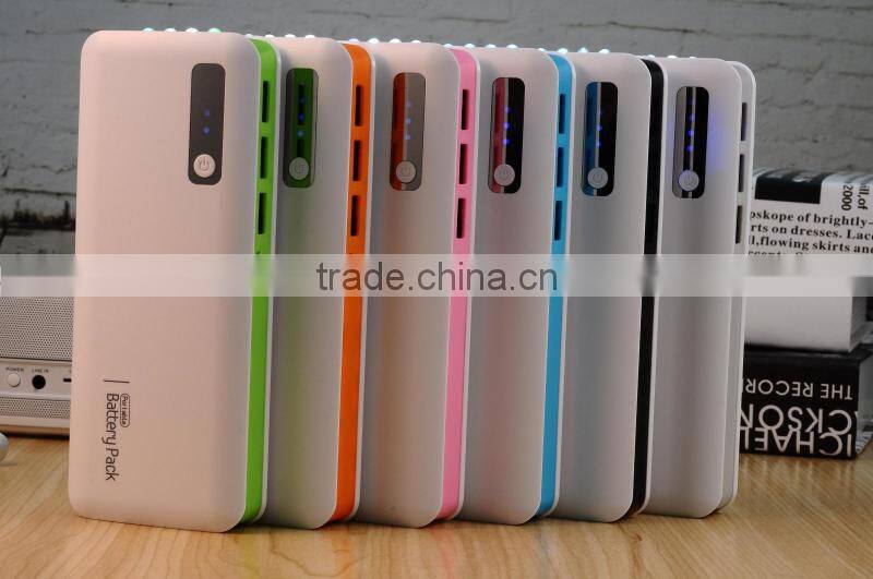 Free sample & logo built-in portable High capacity 15000mah power bank