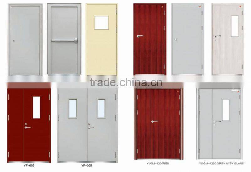 Latest single swing cold rolled steel main metal doors design for family flat