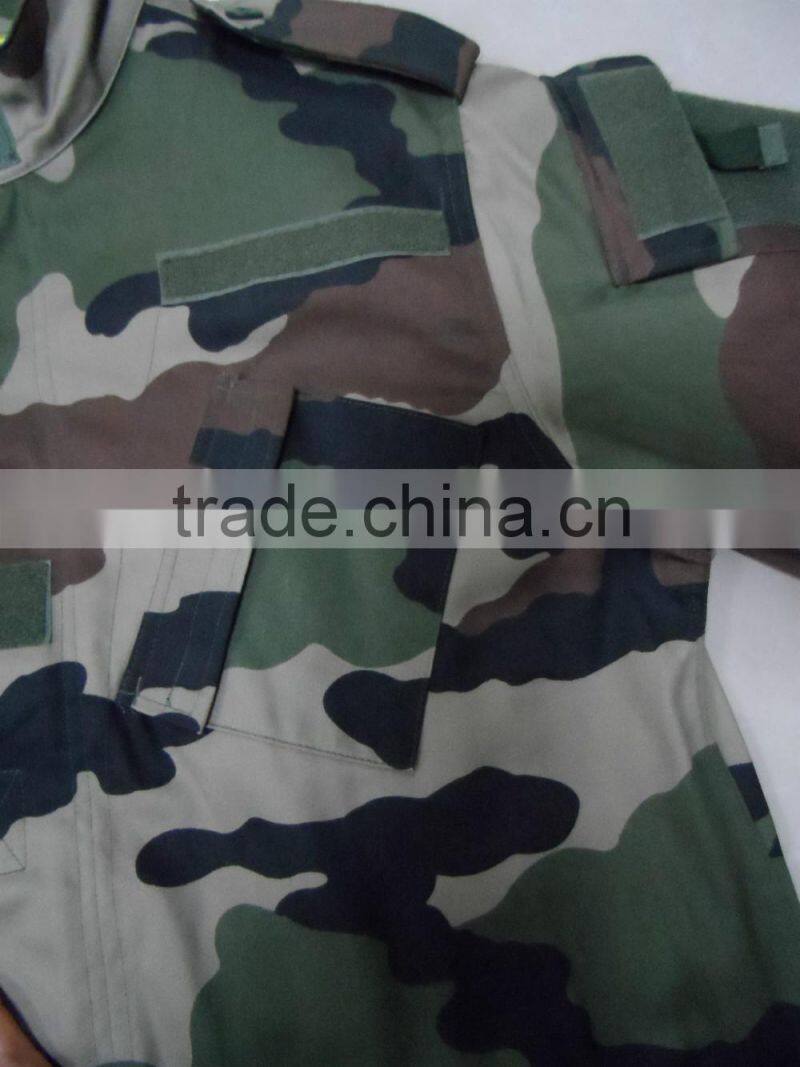 OEM cotton polyester ripstop canadian army woodland camouflage army comba uniform