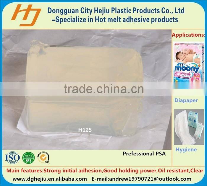 Strong initial adhesion diaper Core Stability hot pressure glue