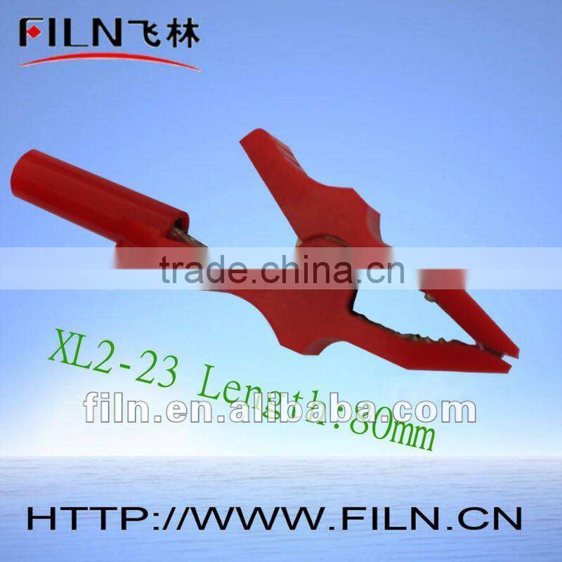 80mm nickel plting complete insulated crocodile clamp 40A