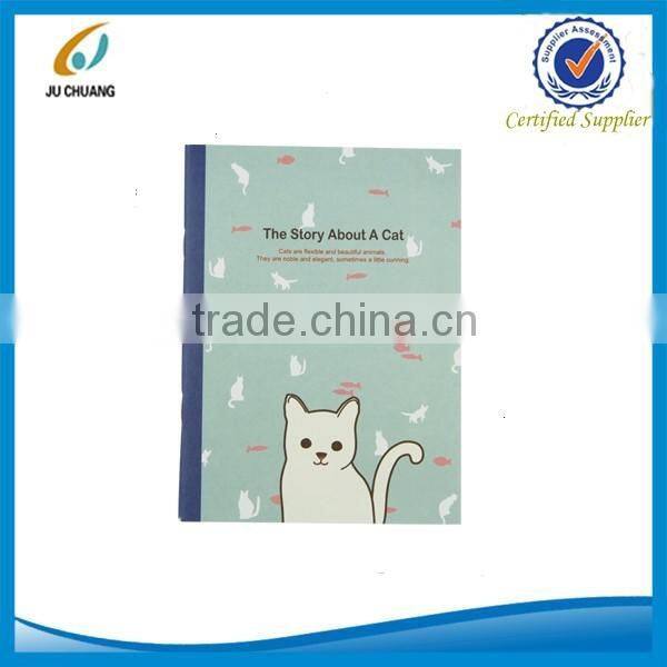 Printed cartoon paper cover kids exercise notebook