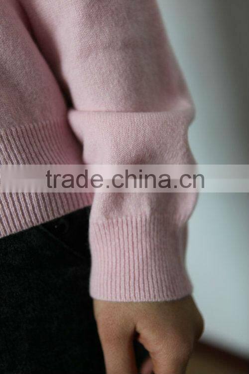 v-neck pure cashmere women's sweater