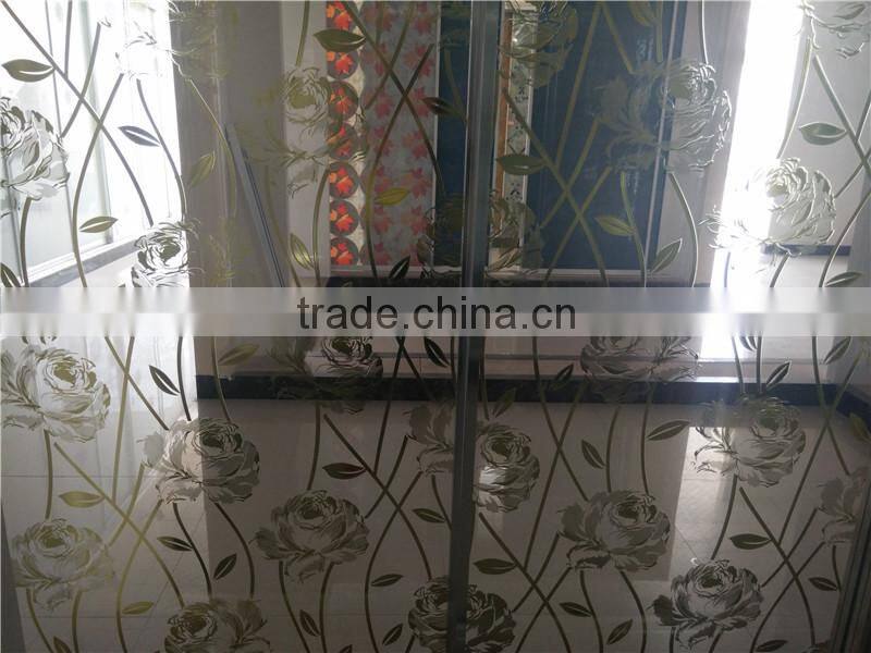 decorative design titanium sliding door glass