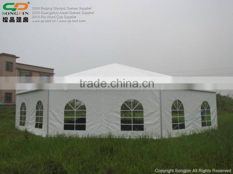 Guangzhou factory large 25m aluminum Dodecagon luxury polygon wedding tents for 350 people