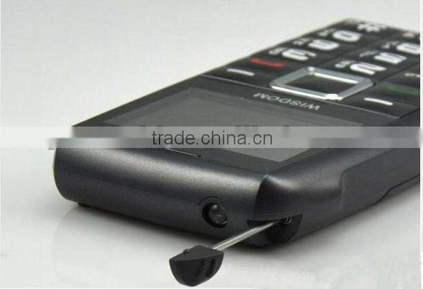 Wisdom WSG01 dual sim dual standby senior mobile phone FM SOS Torch MP3 MP4 camera GPS French Germany Russian 01
