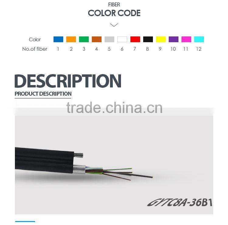 12 core fiber cable GYTC8A for telecommunication