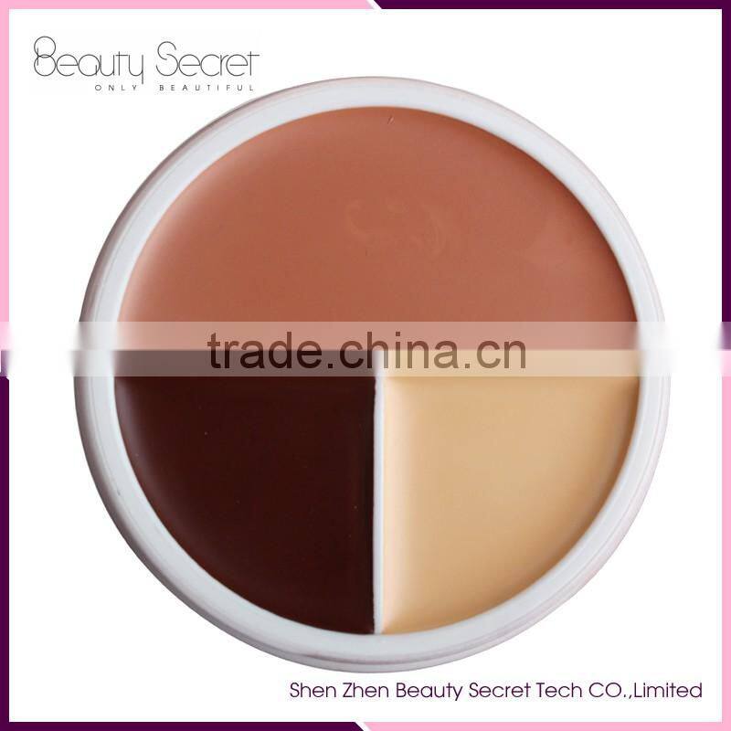 3color makeup consmetic concealer OEM 3 color consmetic concealer palette