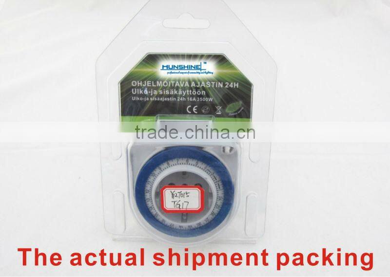 24 hour progamme waterproof mechanical timer switch with sgs