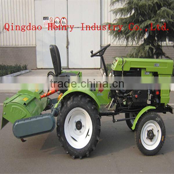 electric start mini tractor with hydraulic rotavator