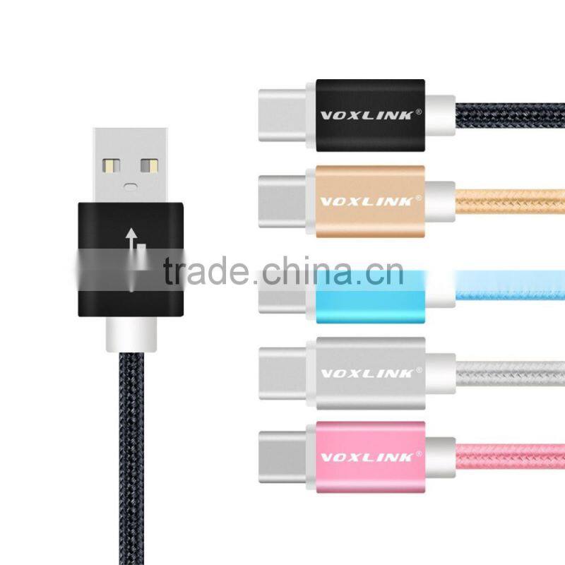 Voxlink fast charging 5V 2a Denim Gold plated 1m USB type c charger cable for macbook