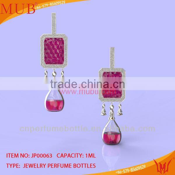 Glass Jewelry High End Rhinestone Earring Glass Bottle