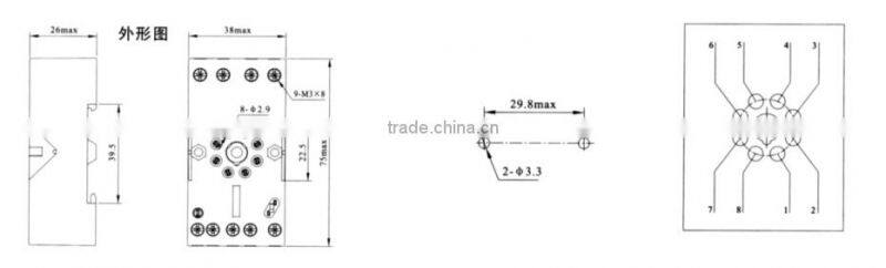 HEIGHT Hot Sale MX78765 Relay Socket /8 pin Relay Socket/General relay socket with High Quality Factory Price