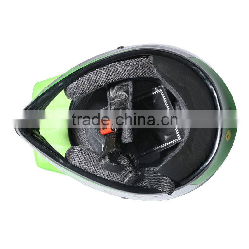 DOT Youth Green Flame for Dirt Bike for ATV Motocross Offroad Helmet MX+GogglesS M L New