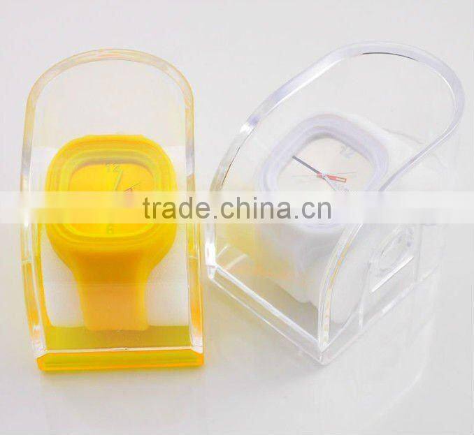 Top quality silicone jelly watch with led blinking light