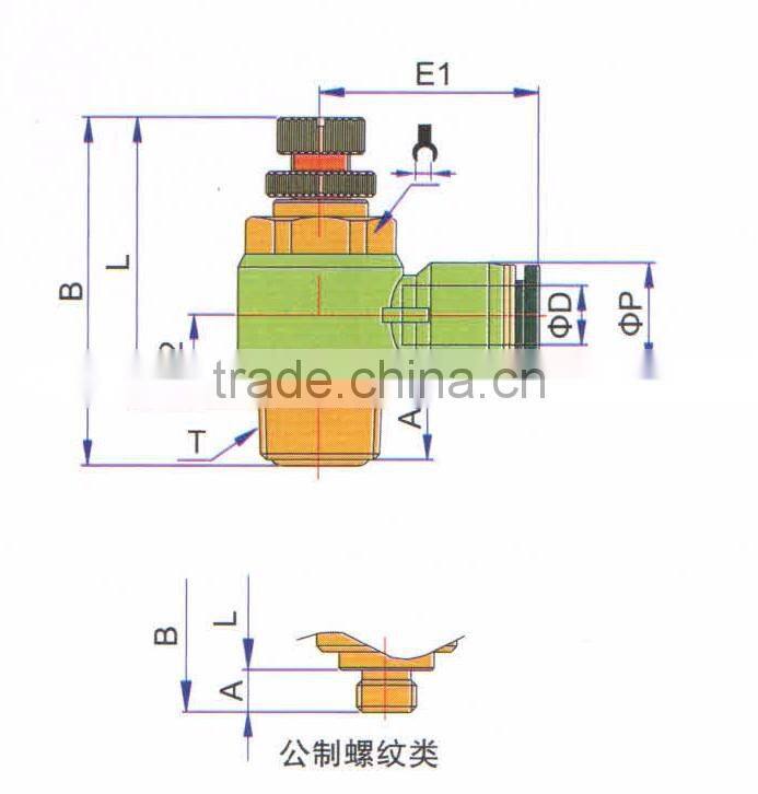 China manufactory SC plastic joint connector pneumatic throttle Valves