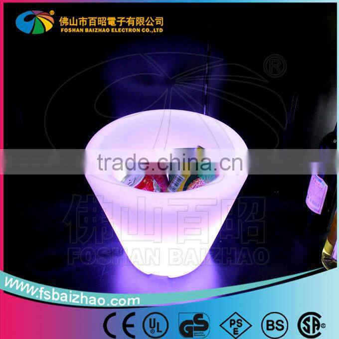 lighting flower pot/light up planter/rechargeable LED bucket