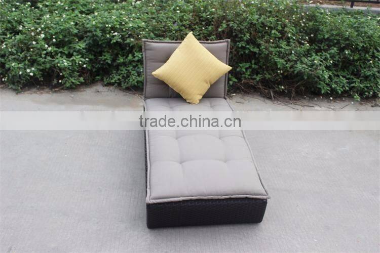 UV-proof new style plastic wicker loveseat sun lounger