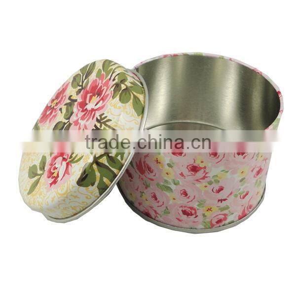 2014new style round metal gift tin box