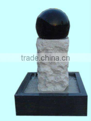 Natural Shanxi Black Granite Hand Carved Garden Decorative Stone Ball Fountain Floating Sphere (24 years factory)