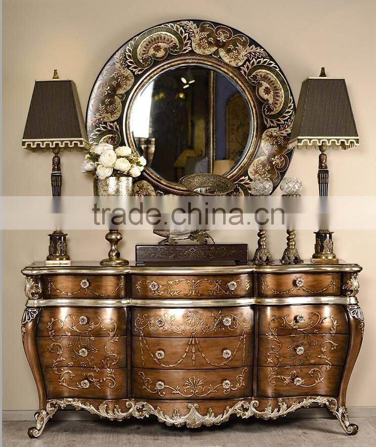 Floral Painted Wooden Candlestick Holder, Elegant Home Decorative Floor Standing Candle Holder,Unique Design Art Painting Crafts