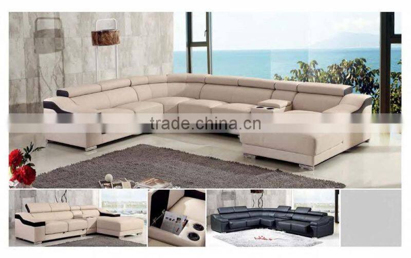 Bisini Ligith Grey U Shap Living Room Sofa Furniture