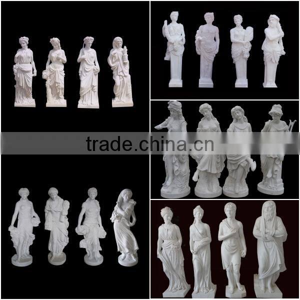Colorful Marble Garden Four Season Woman Statues
