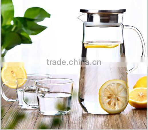 Chill Water Pitcher /Premier Quality Borosilicate Glass Pitcher - Stainless Steel Lid