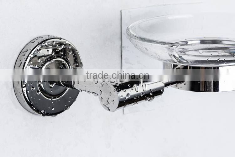 Hotel Stainless Steel 304 Soap Dish Holder With Glass Dish Pass BSCI