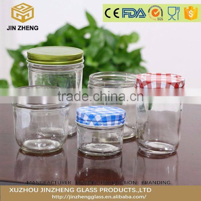 clear and empty 200ml glass caviar cans with screw lid wholesale