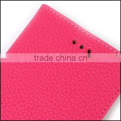Lichee pattern phone case PU leather case flip leather holster for iphone6