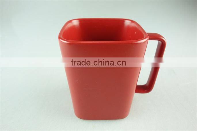 stock cheap ceramic mug, red glazed mug, 500ml ceramic mug