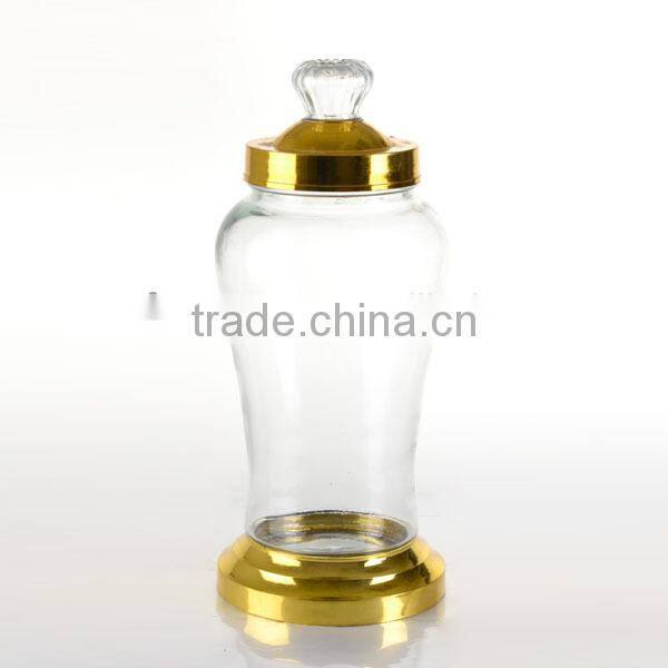 3L 3.8L 5.6L Ginseng Wine Bottle with Metal Rack, Wine Glass Bottle