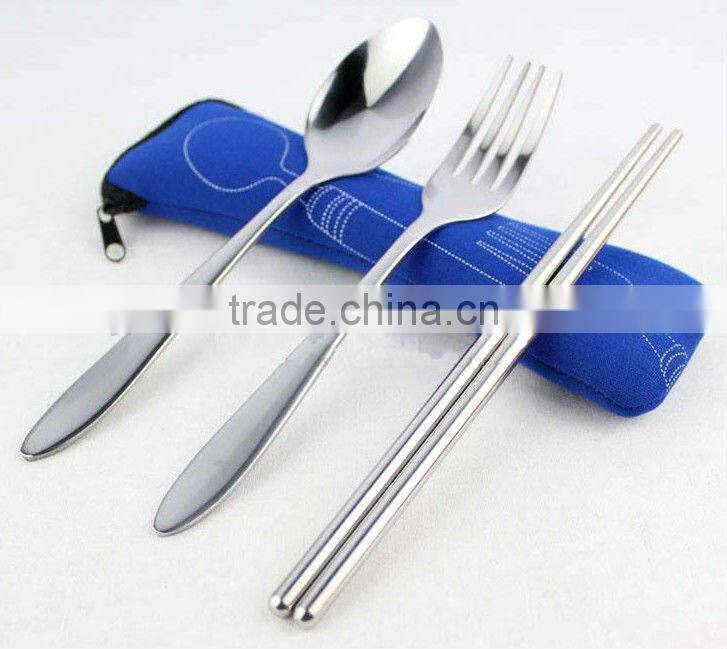 Fork Spoon and Chopstic Cutlery set for Travel