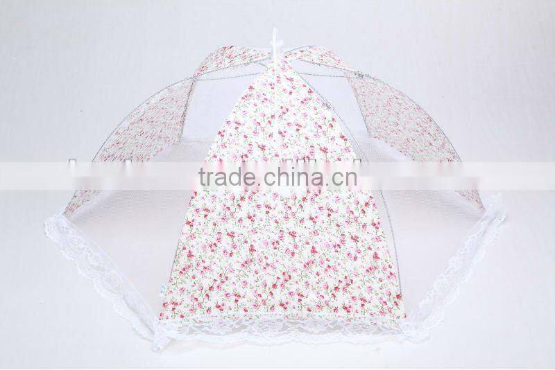 folding food cover 4 sides mesh polyester food cover Net food cover,mesh food cover,dish cover food umbrellas