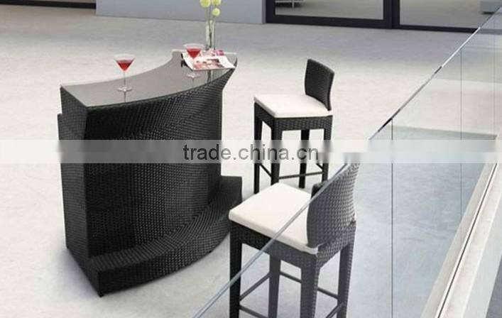popular rattan/wicker bar set garden furniture