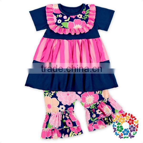 2017 Summer Boutique Clothing Set Ruffle Top And Shorts Two Pieces Girls Outfits
