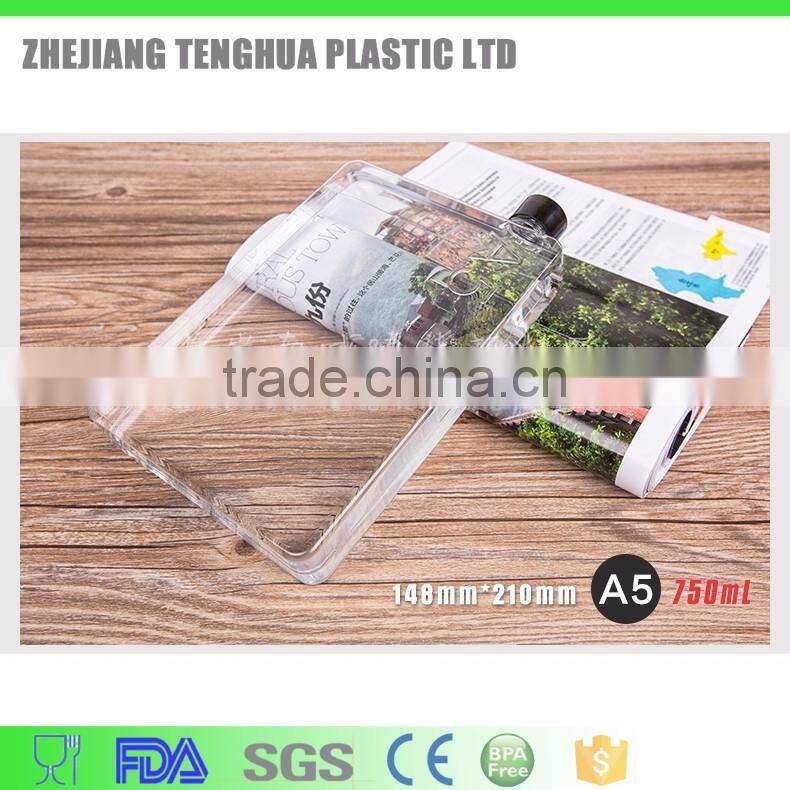 Pink Lid Plastic Baby Bottle Eco-friendly clear Baby Bottle with Straw