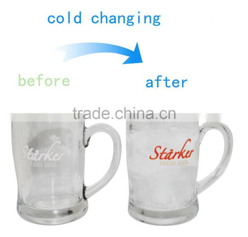 custom made Cold Color Change Glass Beer Mugs