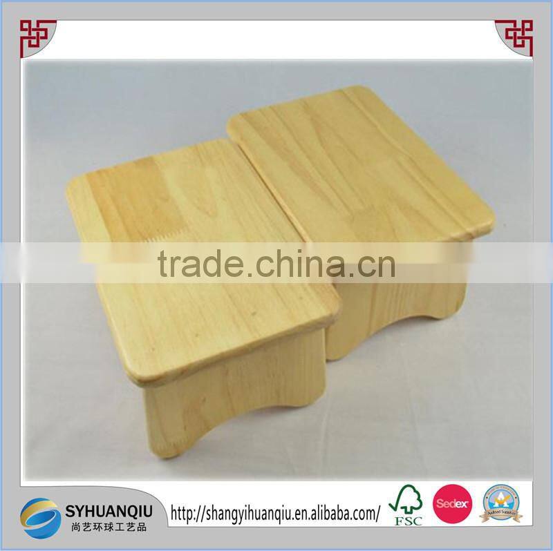 New handmade natural pine wooden foot stool garden fishing stool solid wood CN