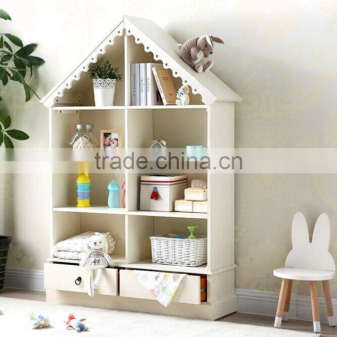 Royal Classical European Style Pure White House Shaped Armoire For Kids Bedroom, New Arrival Nice Wardrobe Closet BF11-01224b