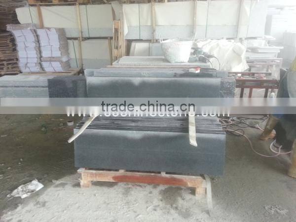 G654 China sesame black granite step