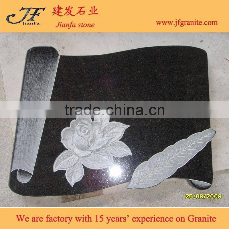 Black carving headstone pet headstone cemetery