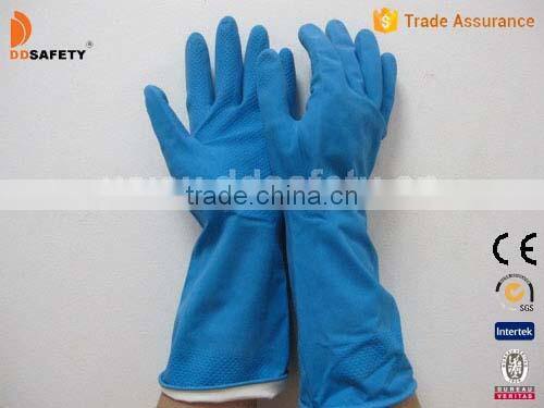 DDSAFETY Hot Sale 2016 High Quality Blue Household Latex Glove